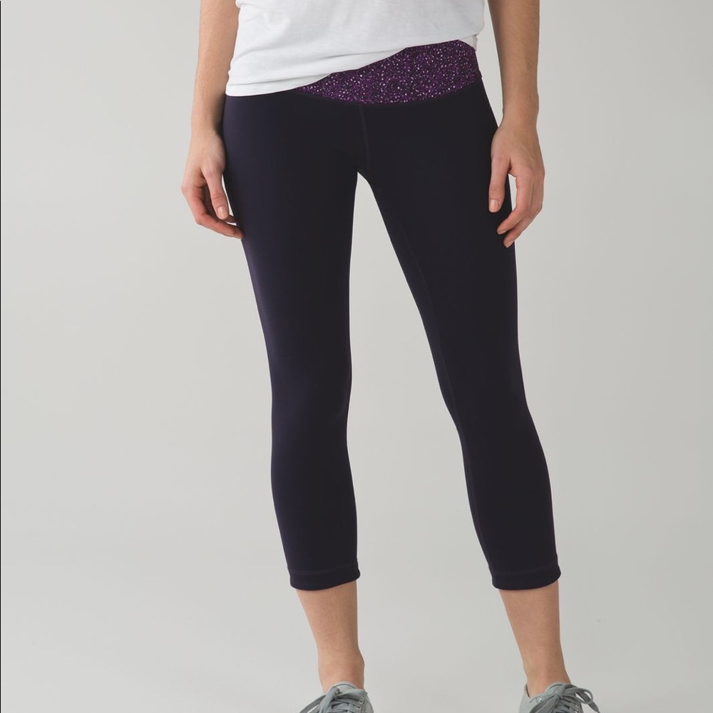 Lululemon Wunder Under Crop III (Reversible) 🍋